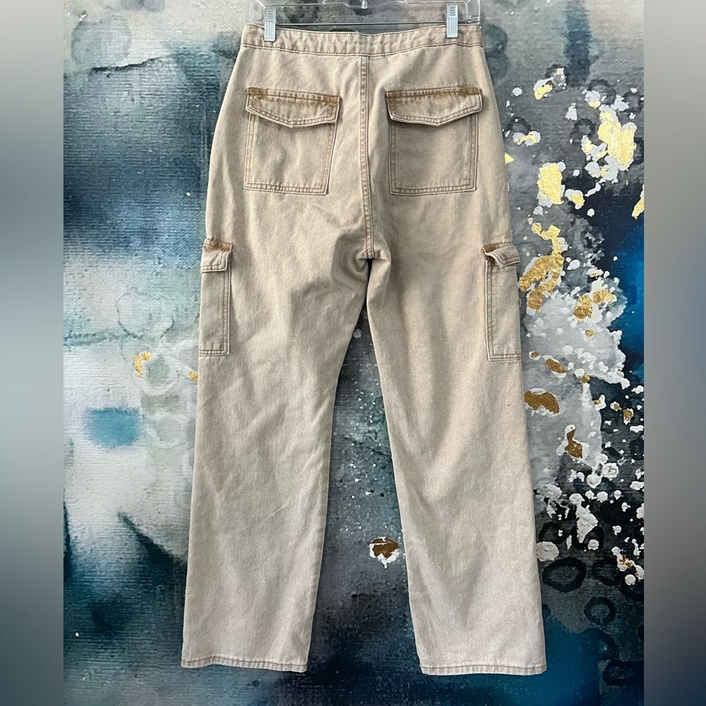 {Sincerely Jules} Beige Utility Cargo Jeans - Picture 6 of 7